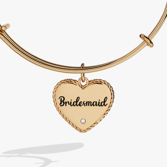 Bridesmaid Heart Bangle - Back View