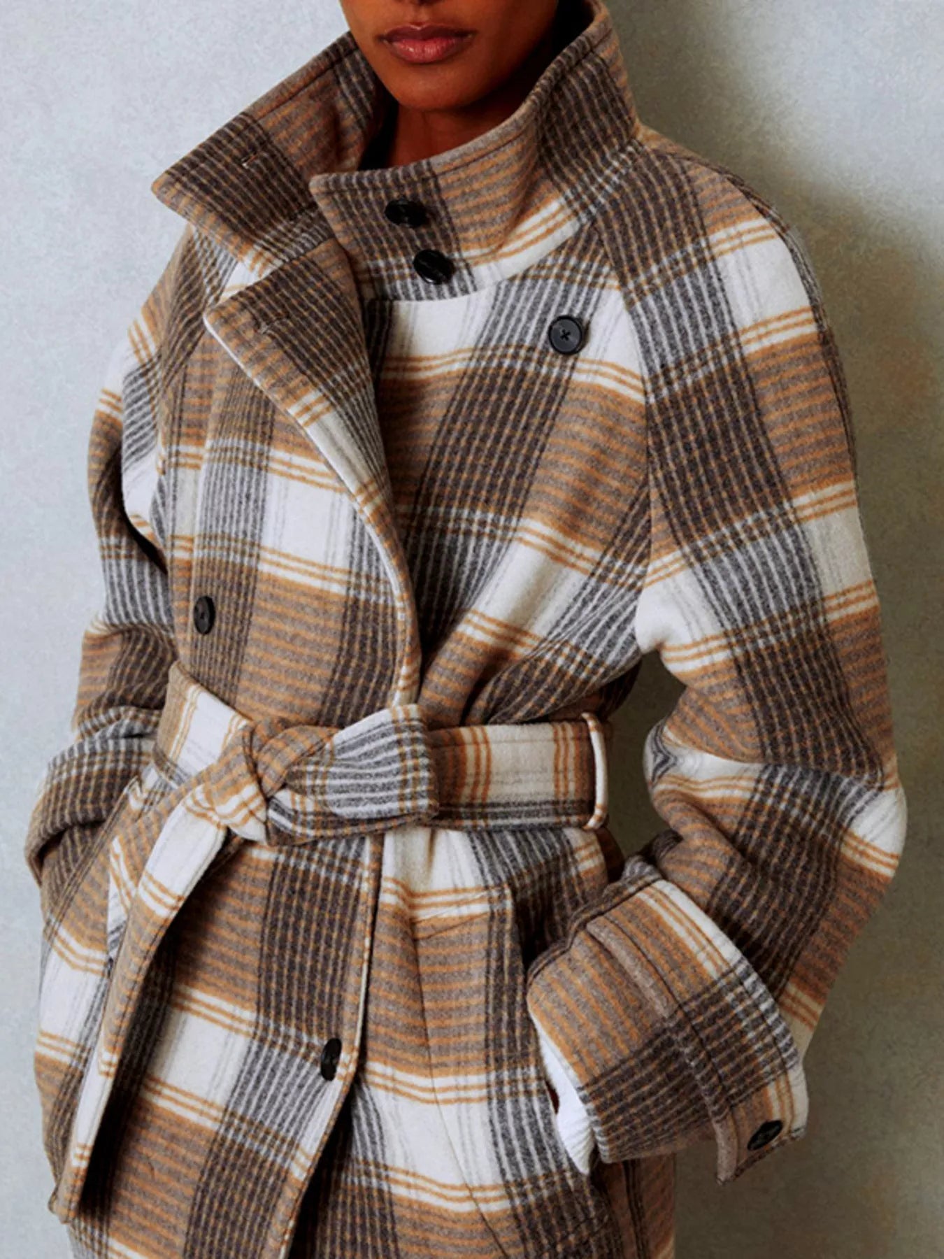 Classic Plaid Longline Coat
