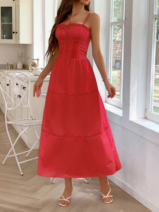 Tie-Front Maxi Dress - Front View