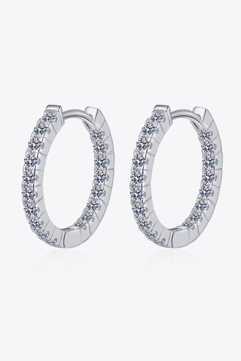 Moissanite Huggie Earrings