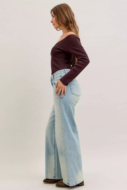 High Waist Column Straight Jeans - Detail View 7