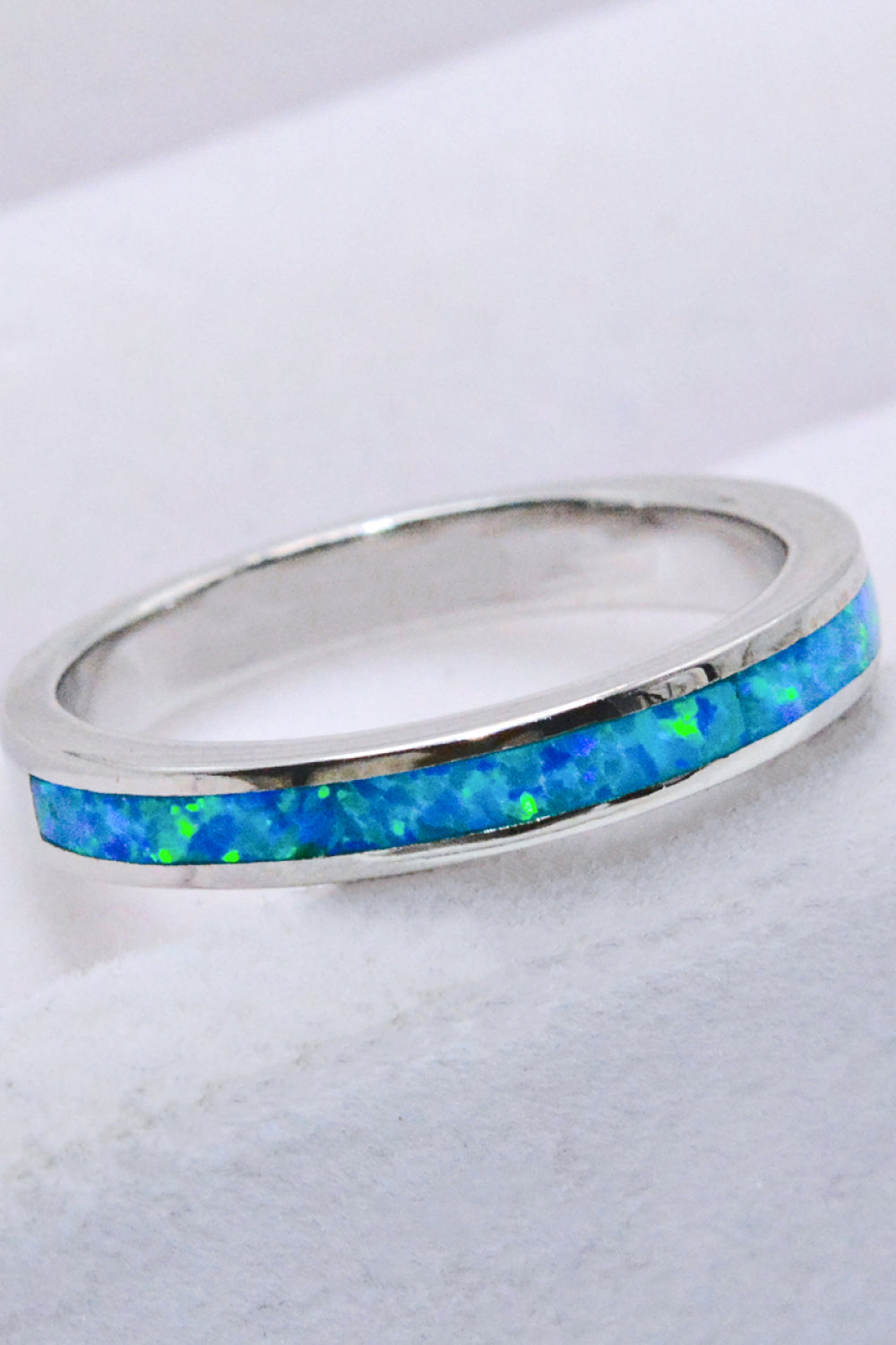 Sterling Silver Sky Blue Opal Ring