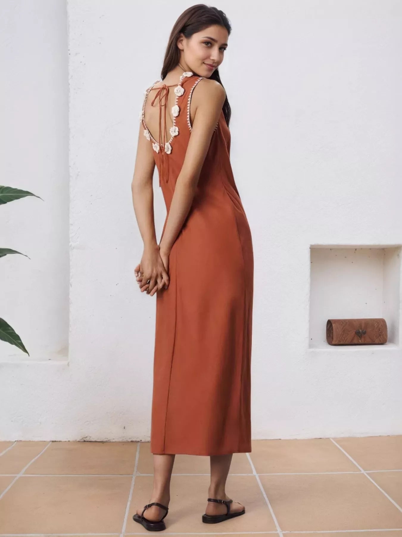 The Claudia Back-Tie Midi Dress