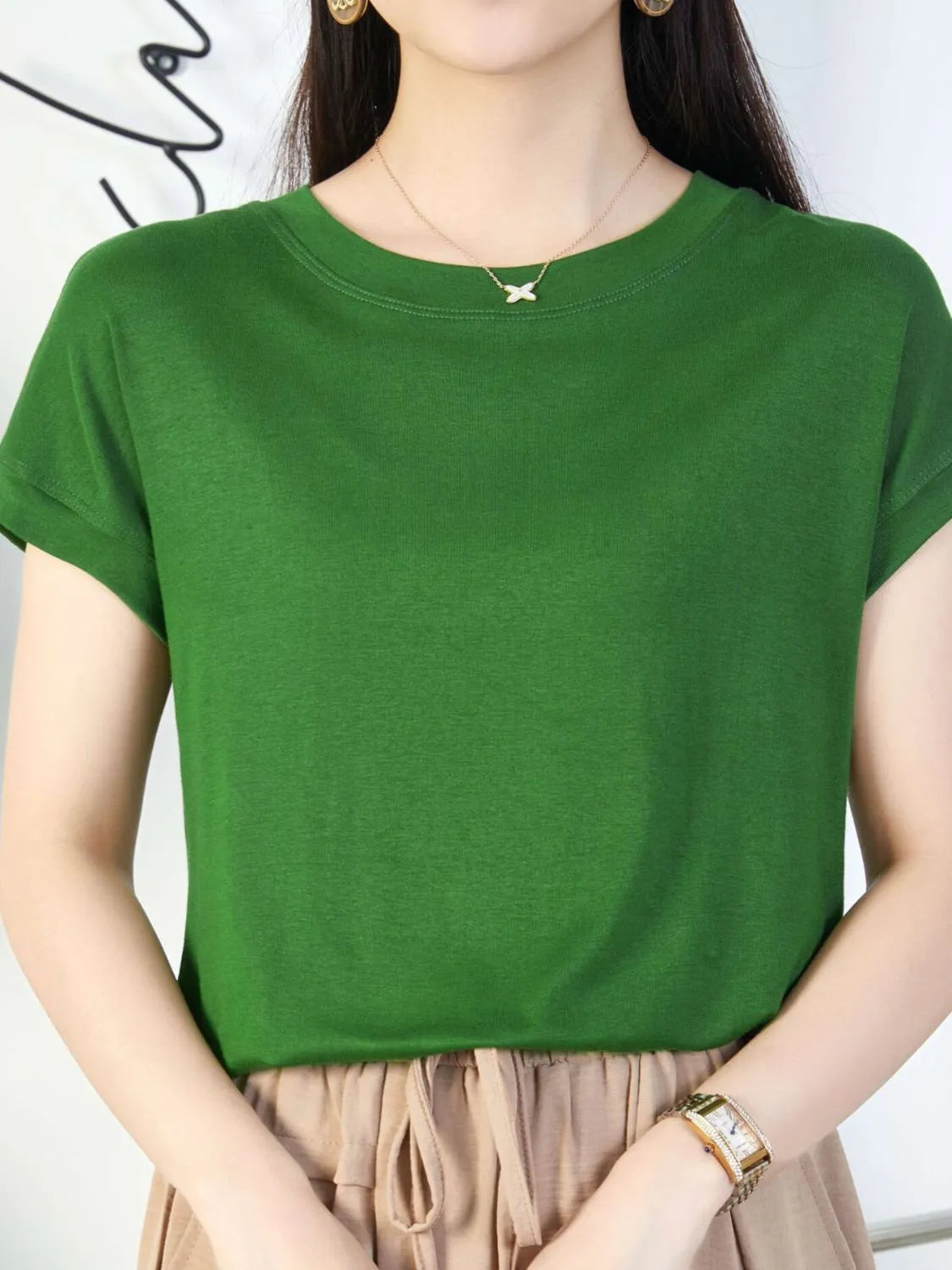 Women's Classic Tee with Cuffed Sleeves