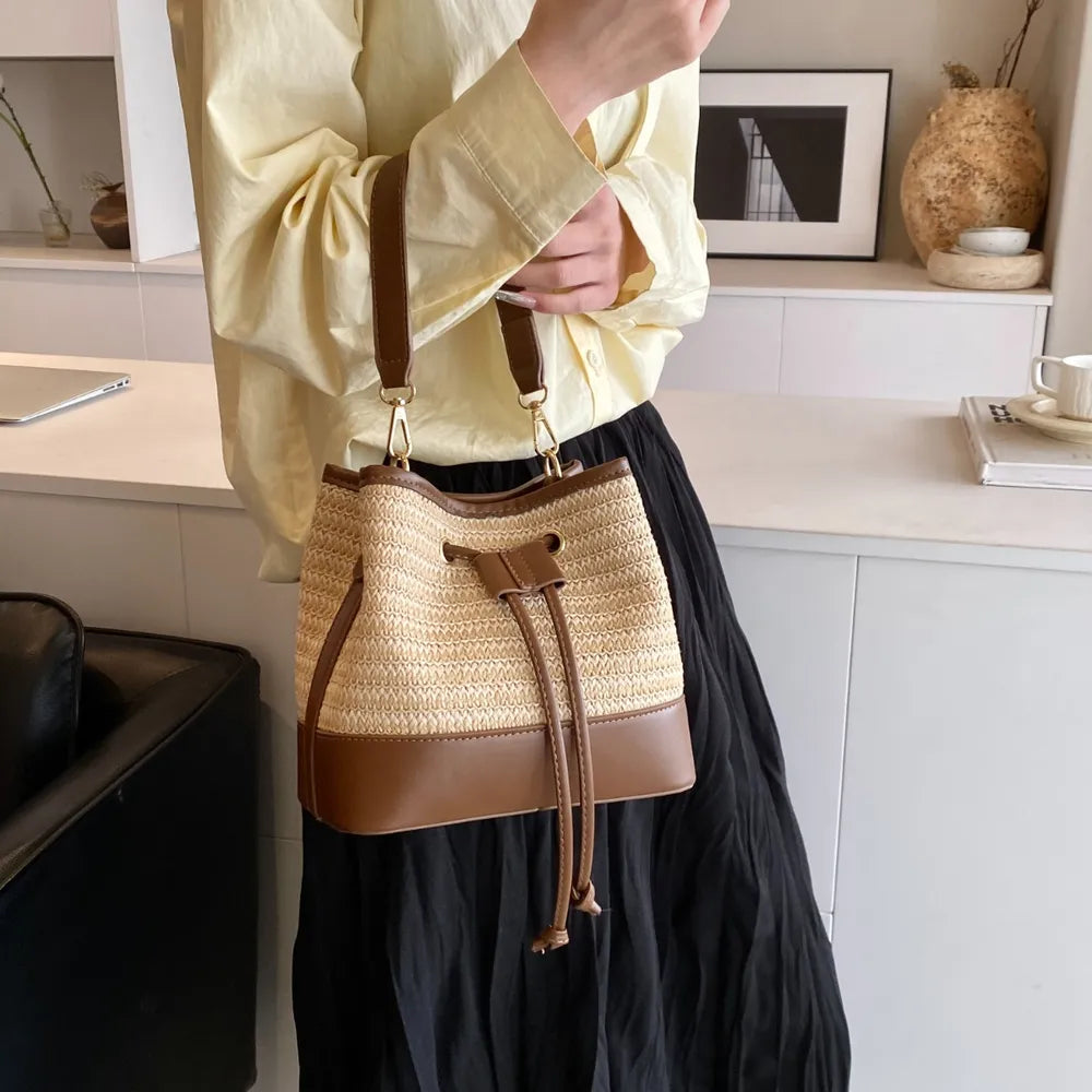 Woven Bucket Bag