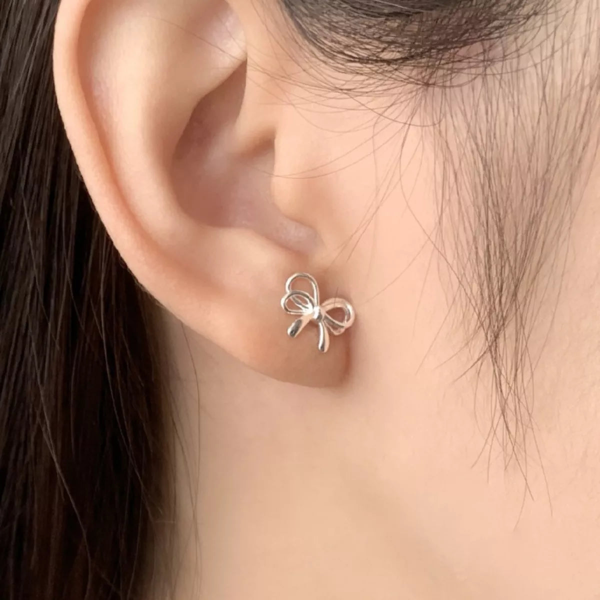 Sterling Silver Bow Earrings