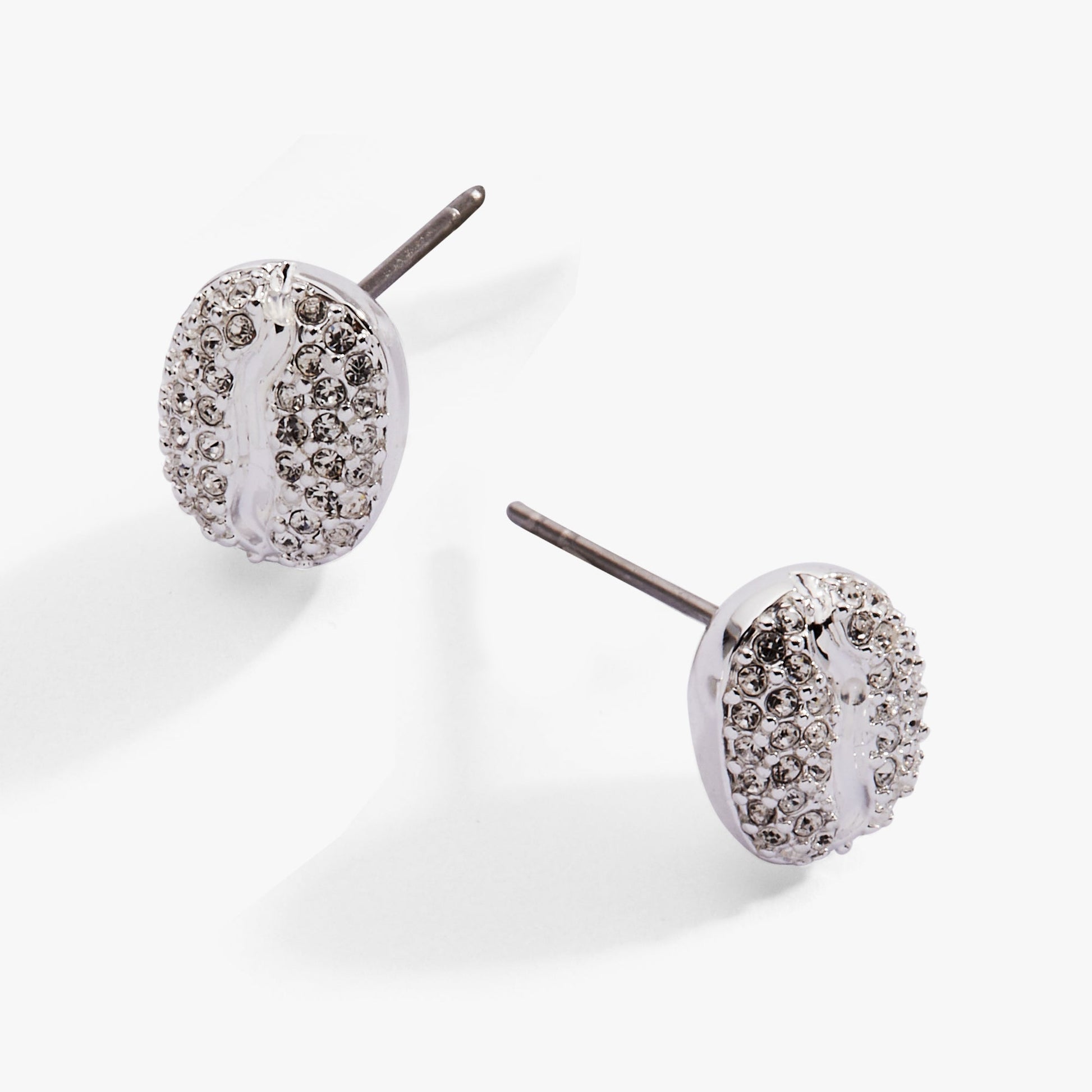 Coffee Bean Pave Crystal Stud Earrings - Alex and Ani - Detail View 4