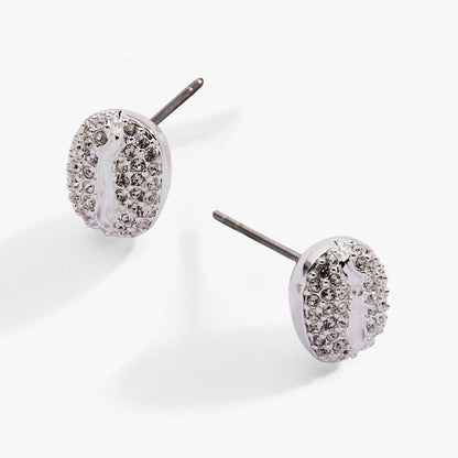 Coffee Bean Pave Crystal Stud Earrings - Alex and Ani - Detail View 4