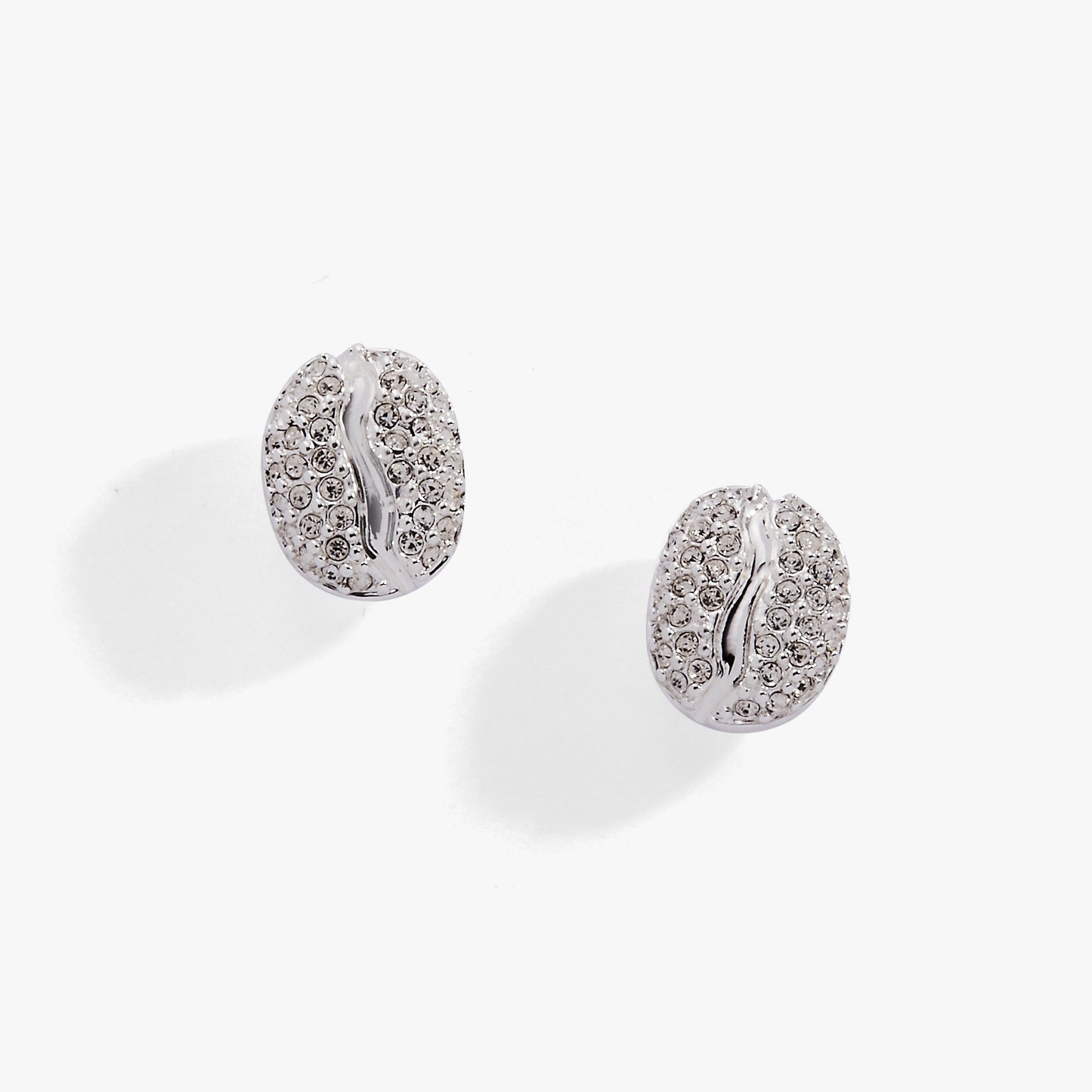 Coffee Bean Pave Crystal Stud Earrings - Alex and Ani