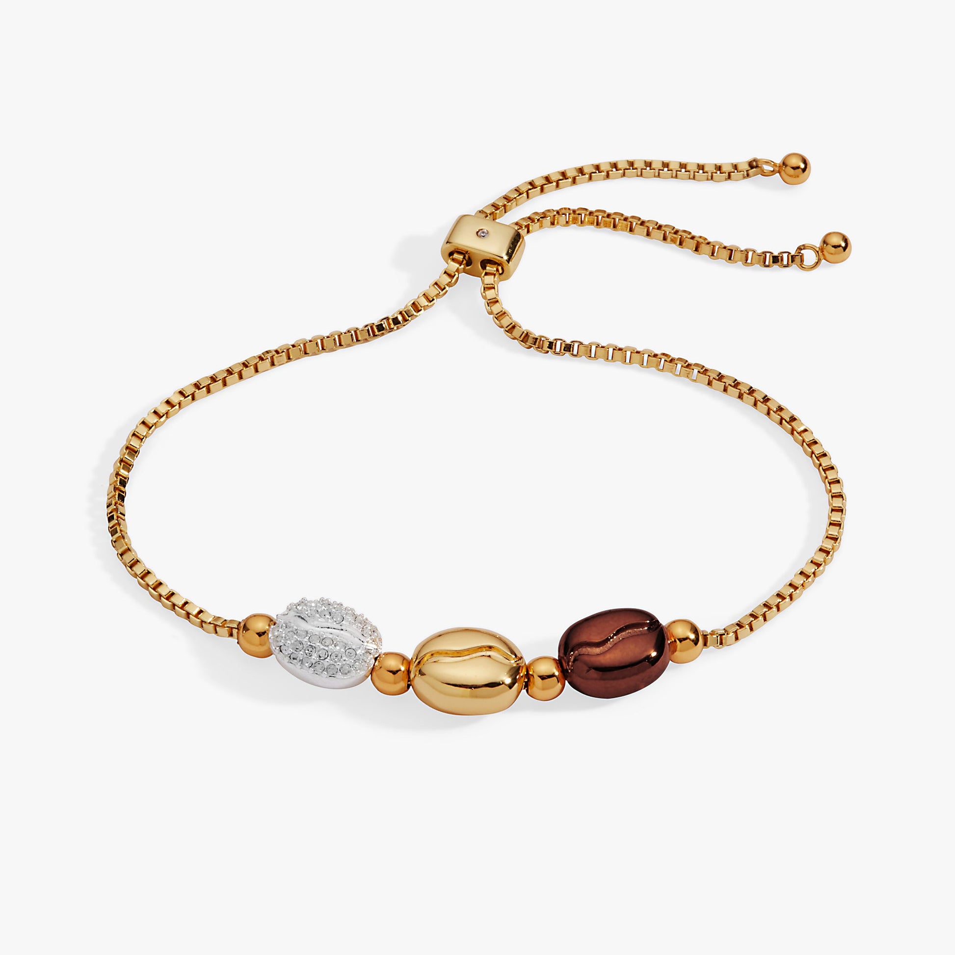 Coffee Bean Bolo Bracelet - Alex and Ani - Front View