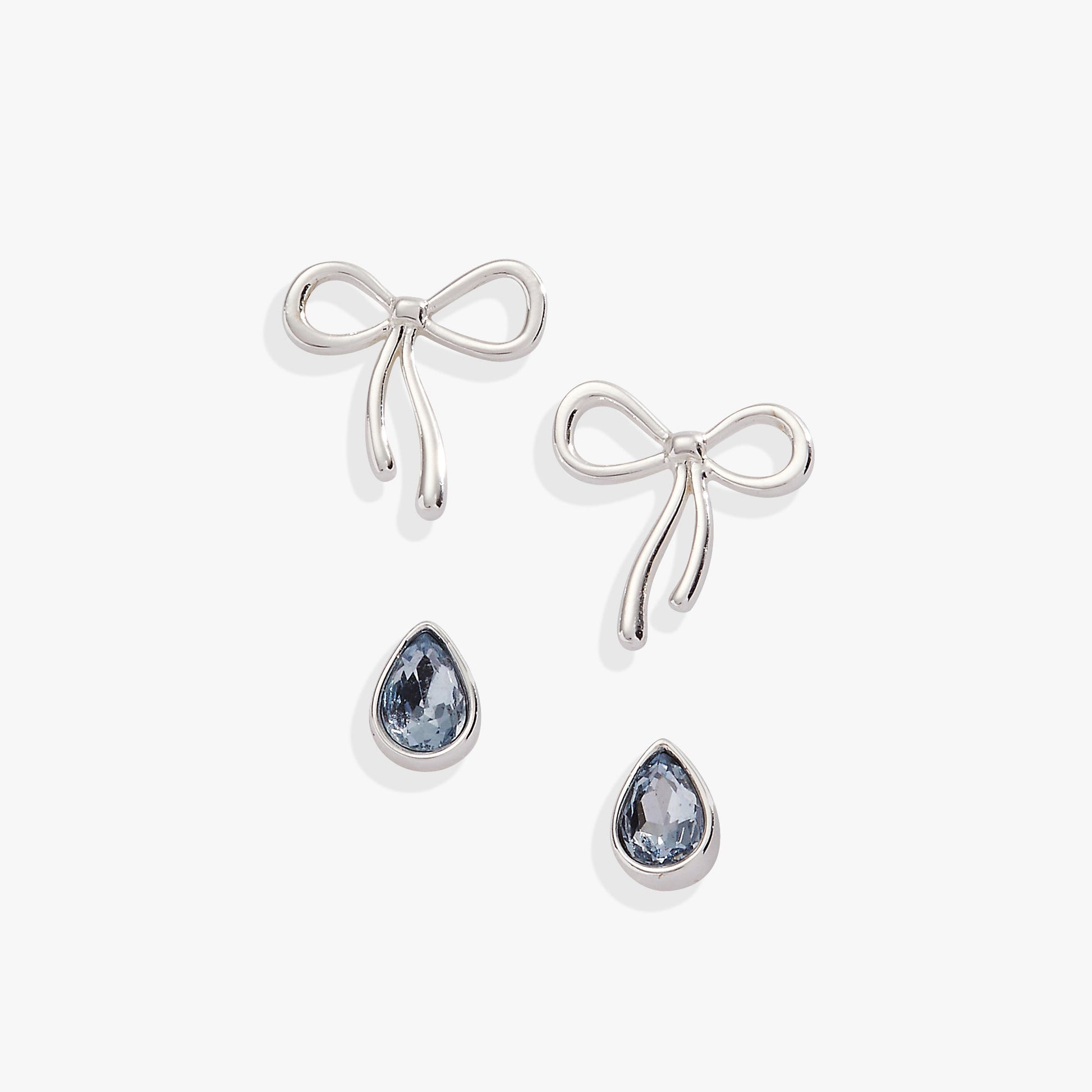 Bow & Teardrop Stud Earring Set - Alex and Ani - Front View