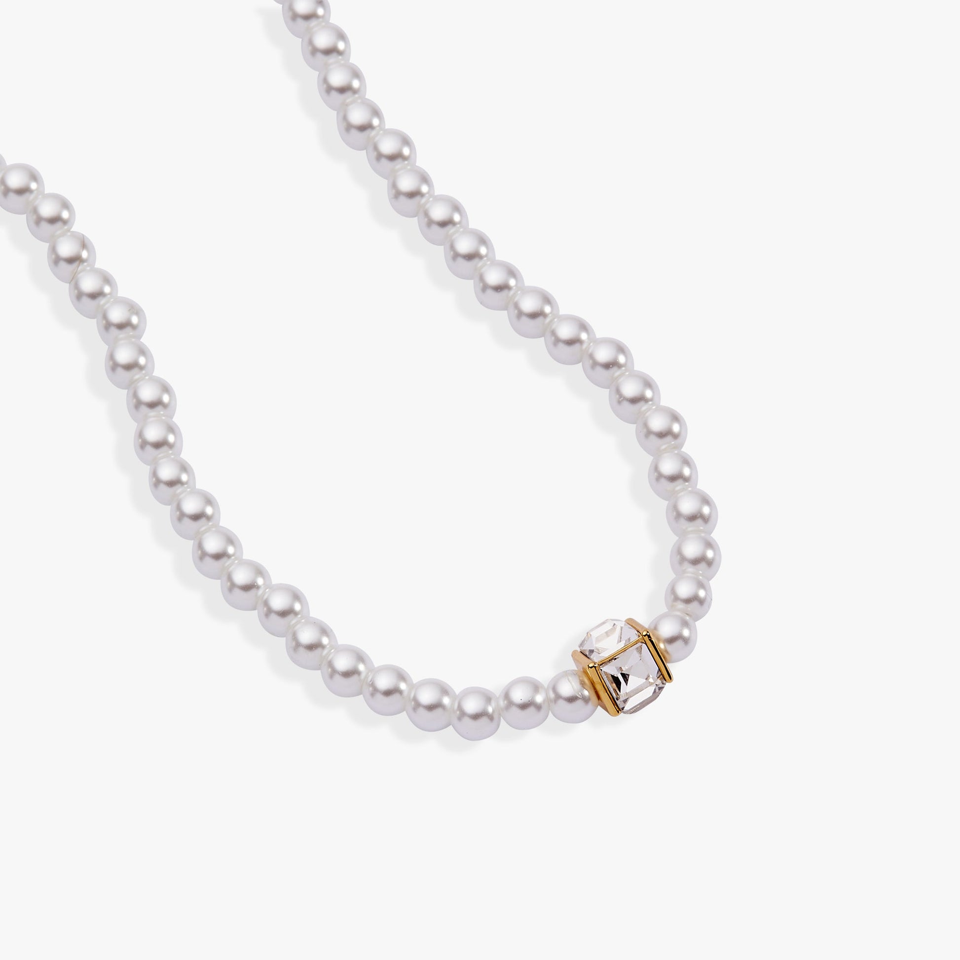 Crystal and Pearl Beaded Necklace - Alex and Ani - Side View