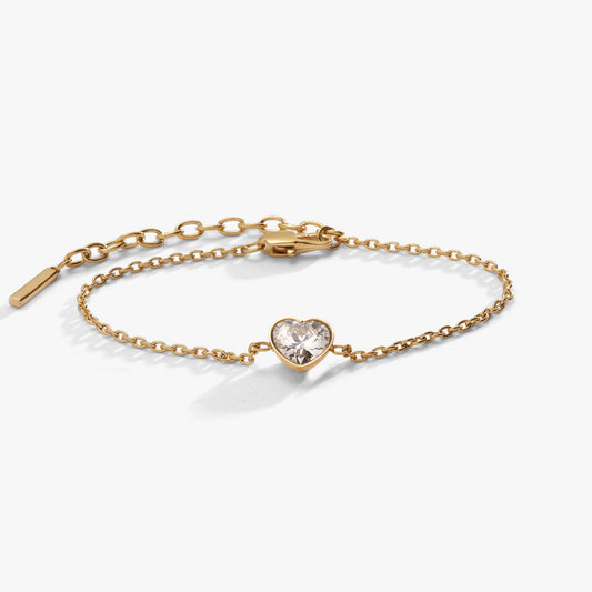 Crystal Heart Inline Bracelet - Alex and Ani