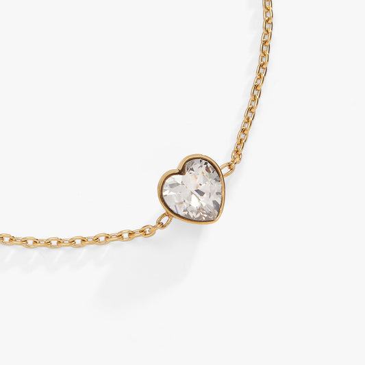 Crystal Heart Inline Bracelet - Alex and Ani