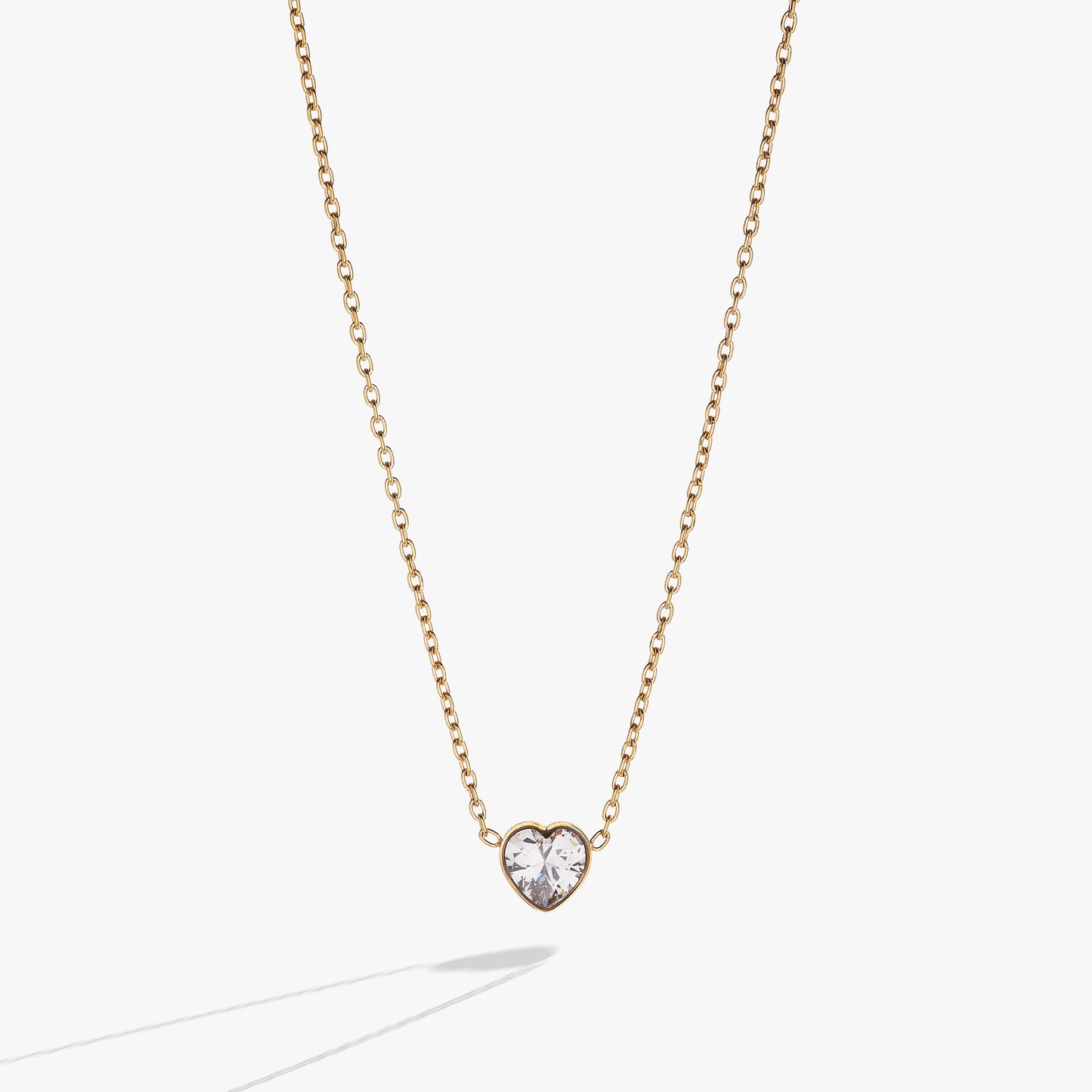Crystal Heart Pendant Necklace - Alex and Ani - Front View