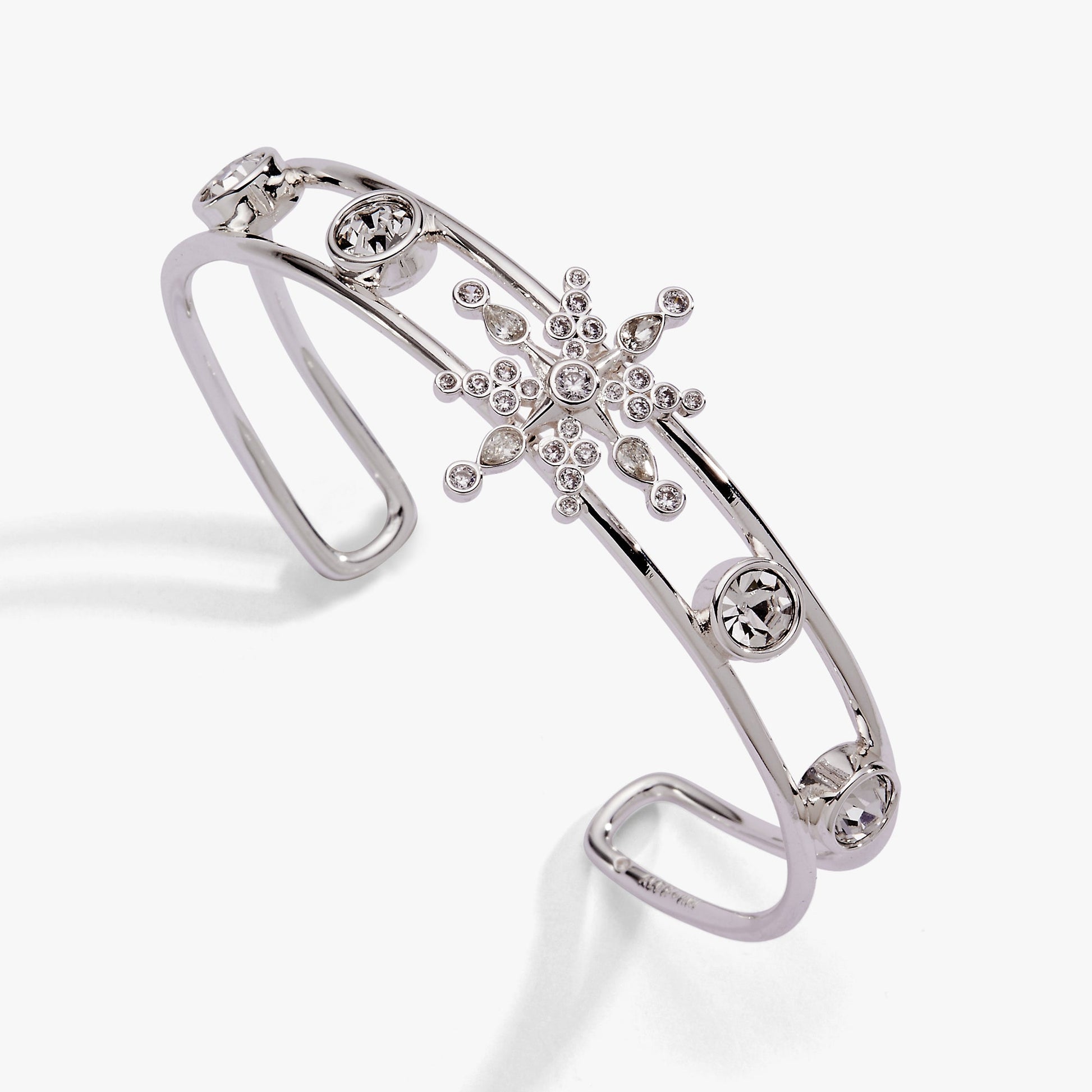 Crystal Snowflake Cuff Bracelet - Side View