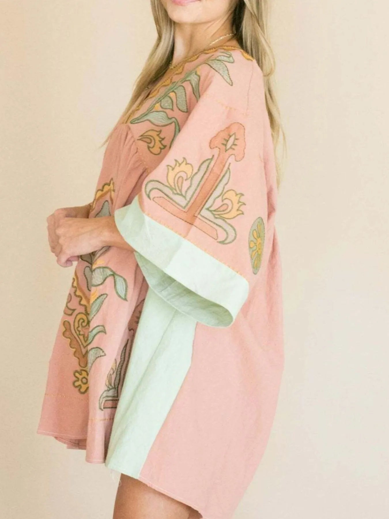 Boho Kimono Mini Dress