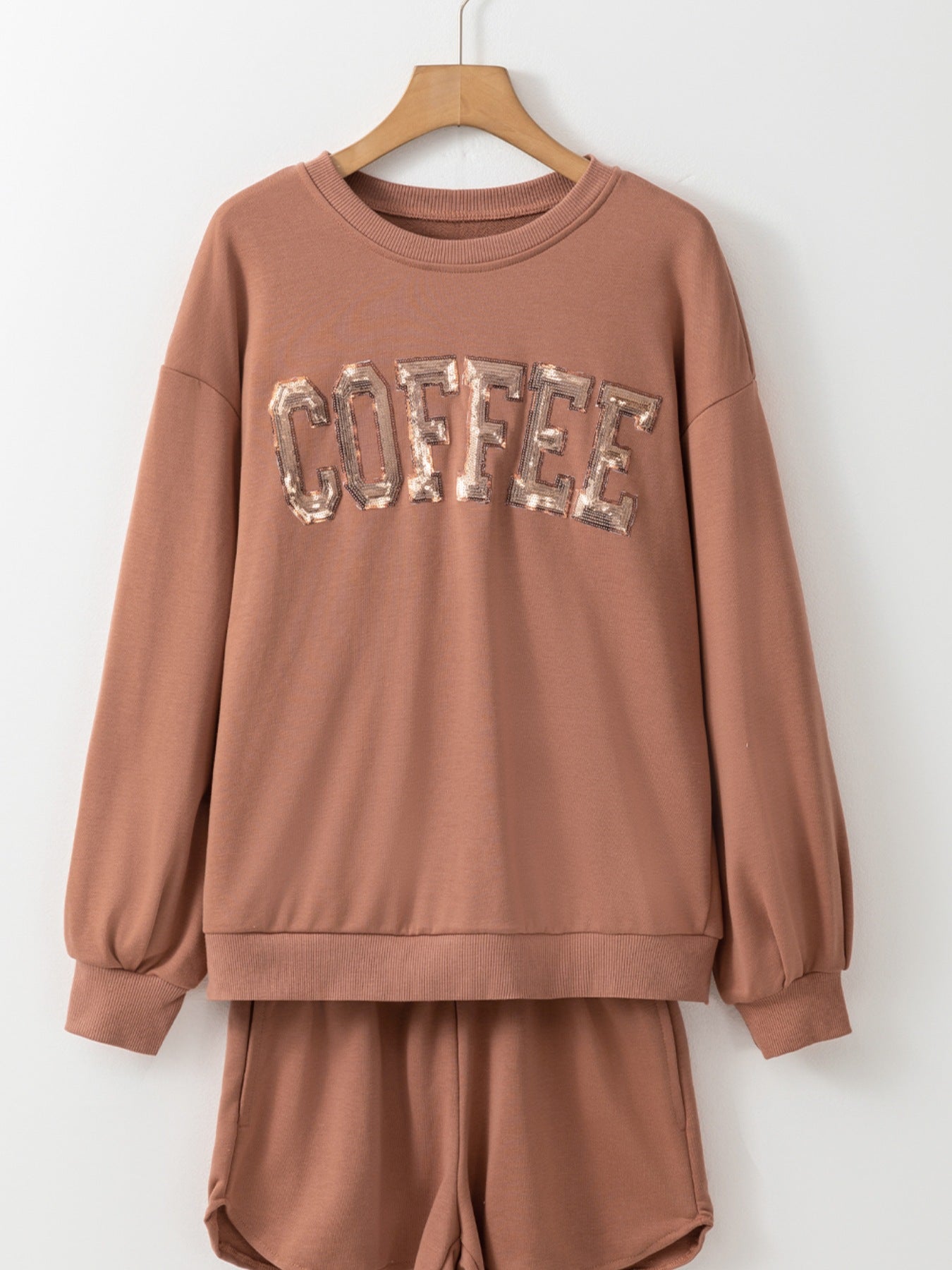 COFFEE Lounge Sweatshirt and Shorts Set