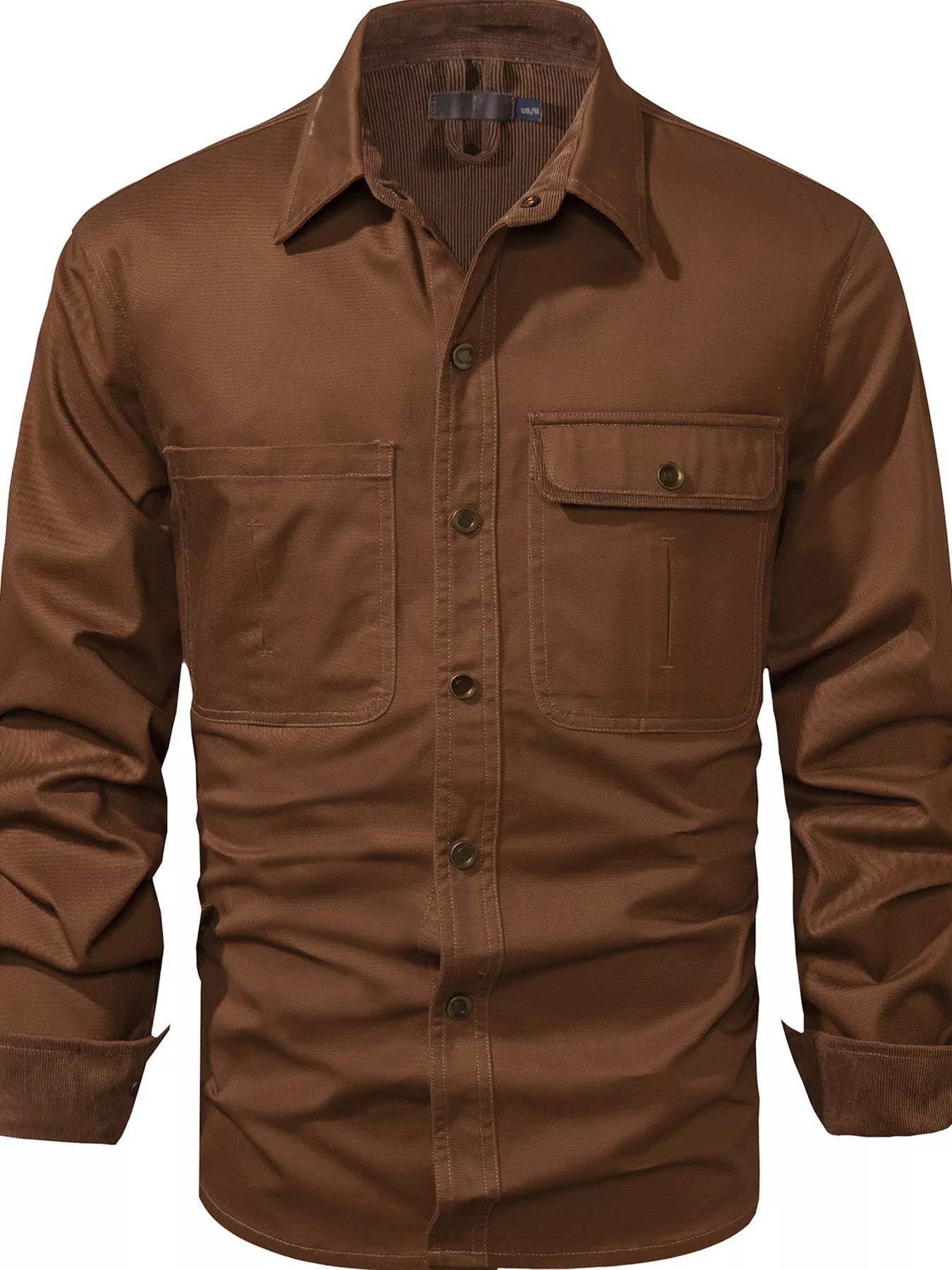 Men's Contrast Trim Button-Down Shirt