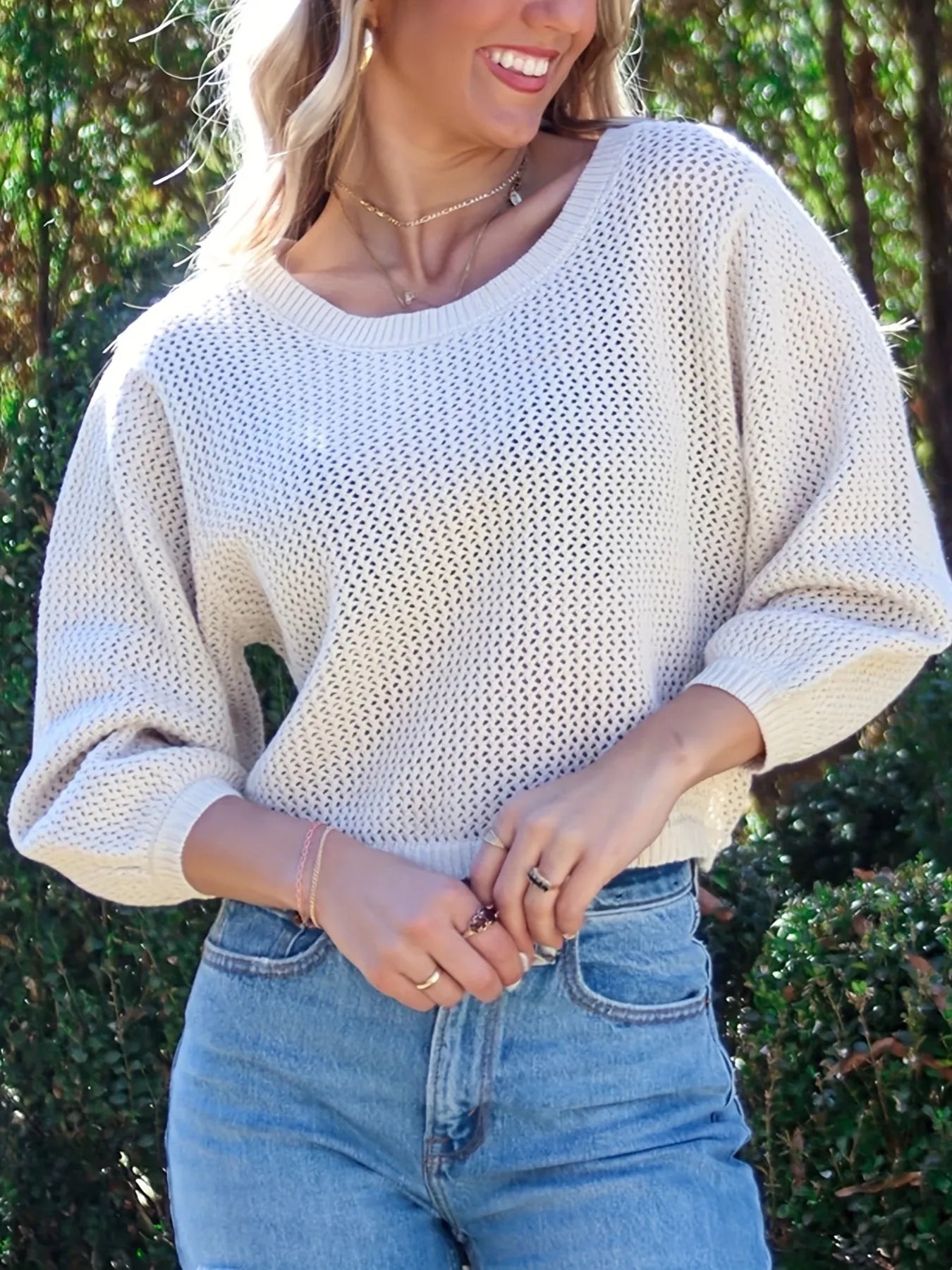 Relaxed Fit Cropped Sweater