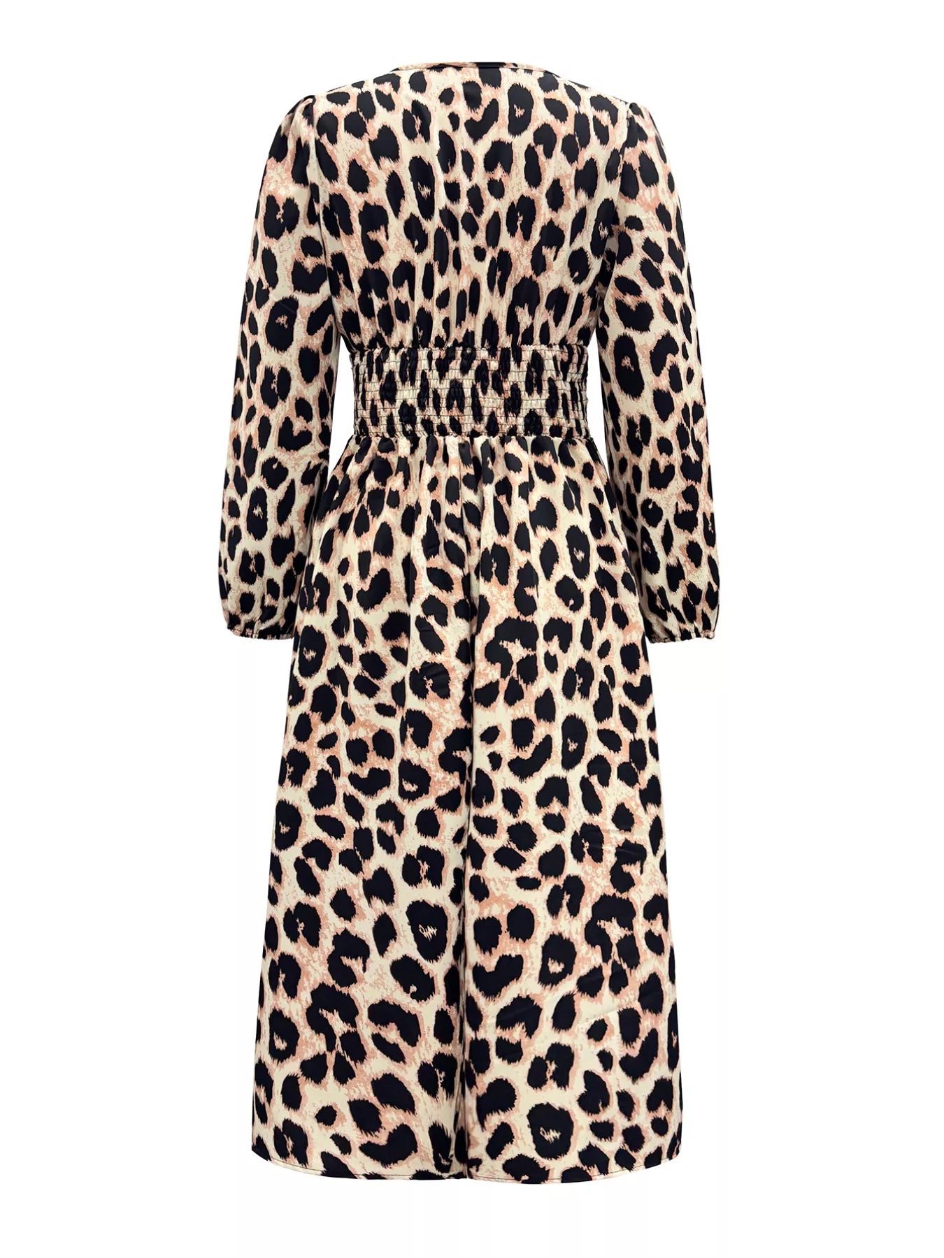 Leopard Print Wrap Midi Dress - Detail View 7