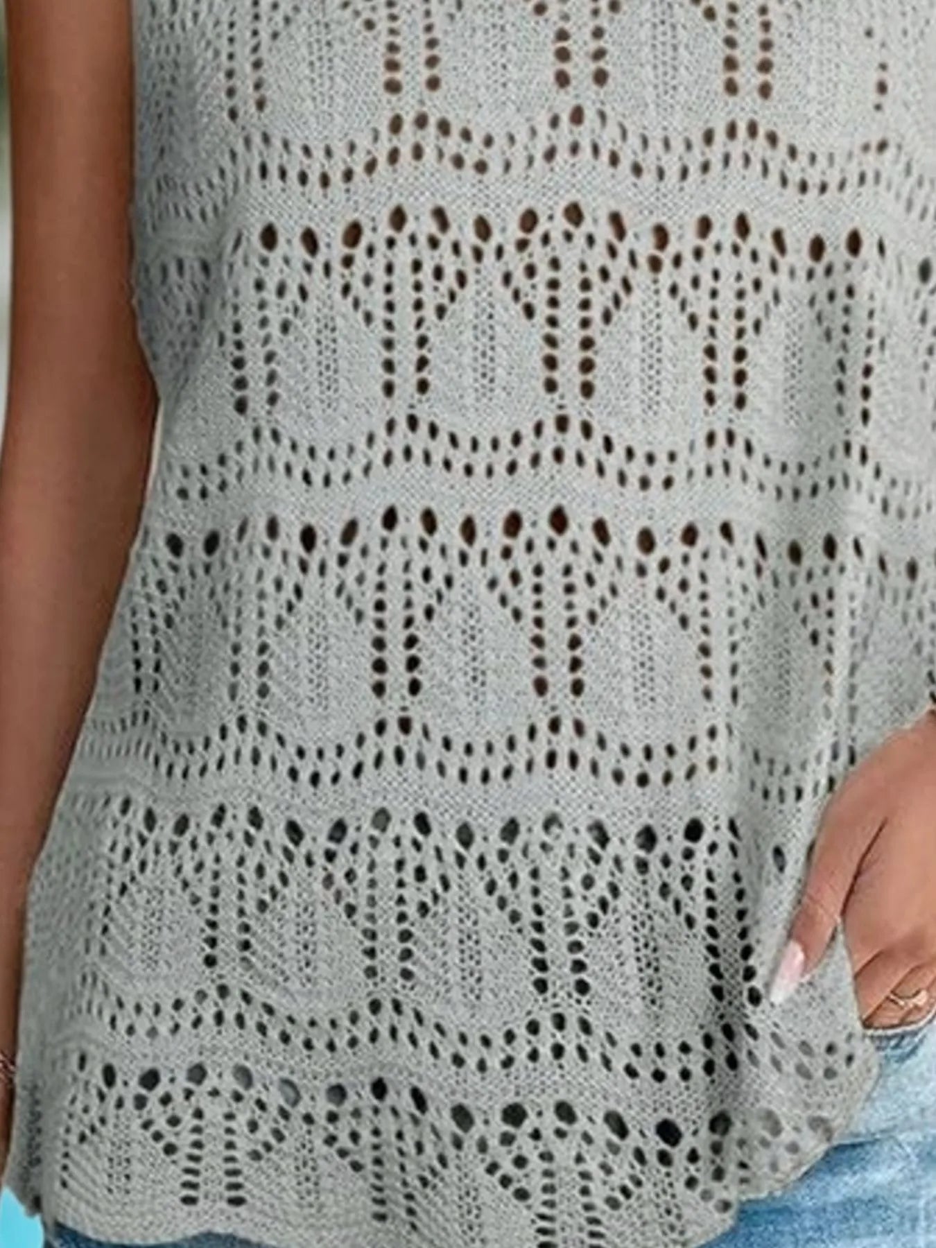 Crochet Sleeveless Sweater Vest