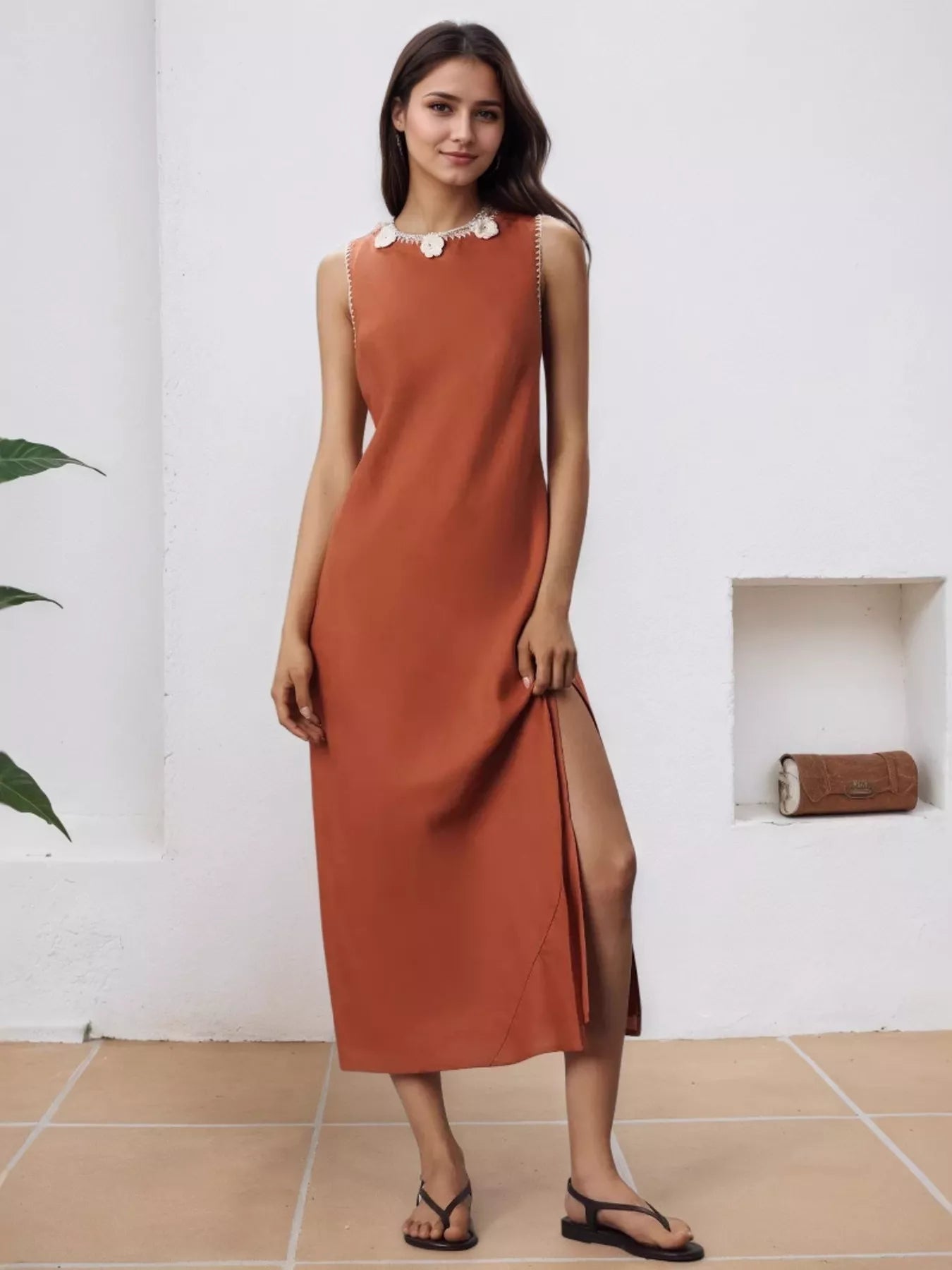 The Claudia Back-Tie Midi Dress