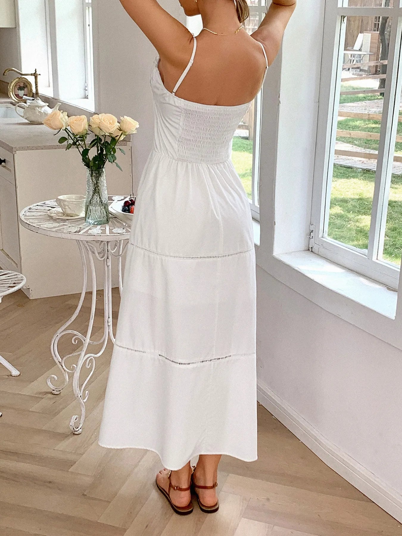 Tie-Front Maxi Dress