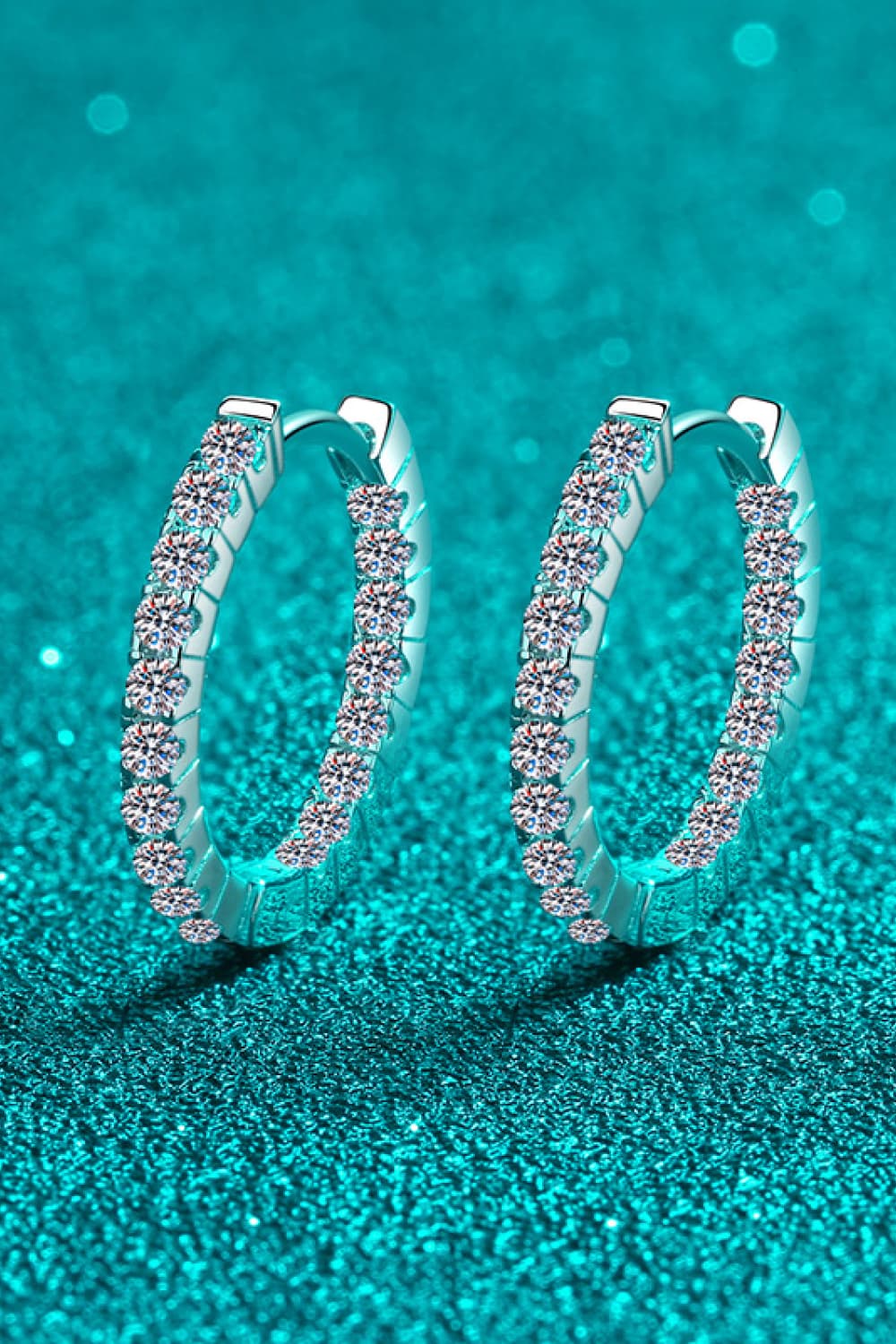 Moissanite Huggie Earrings