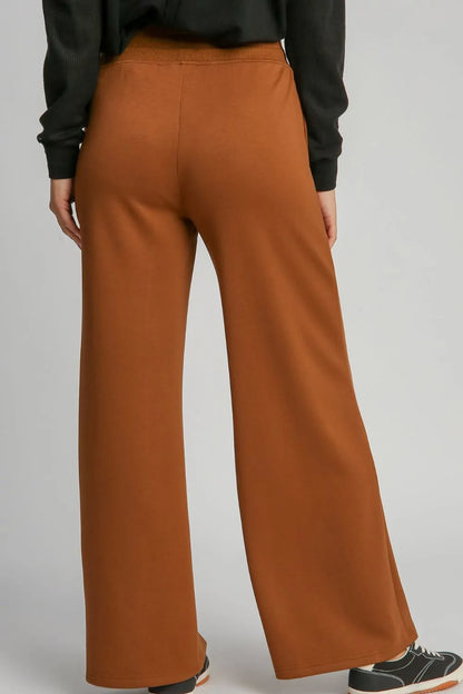 Wide Leg Pants with Pockets - Back View