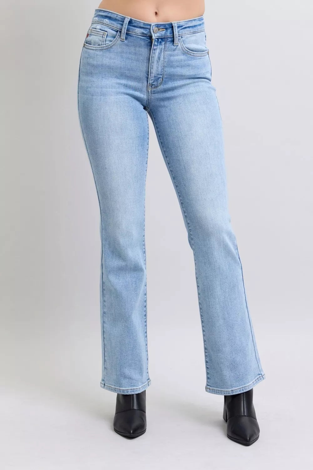 Mid-Rise Thermal Bootcut Jeans