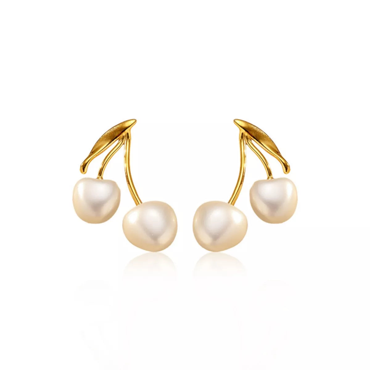 Pearl Cherry Drop Earrings