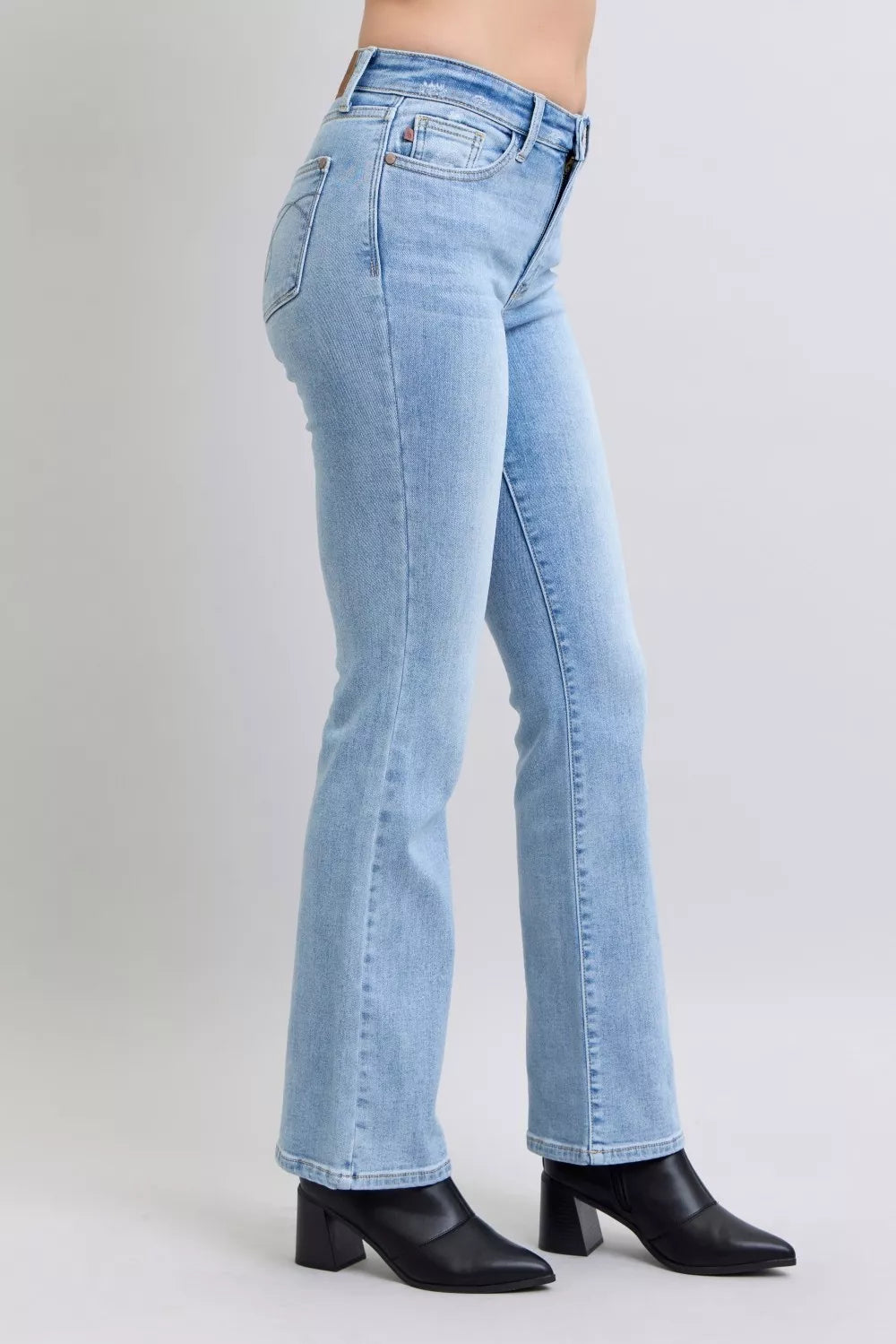 Mid-Rise Thermal Bootcut Jeans