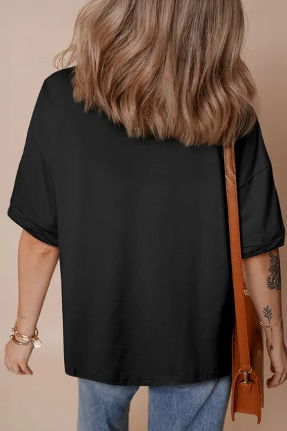 Sequined America Star | Round Neck T Shirt - Back View
