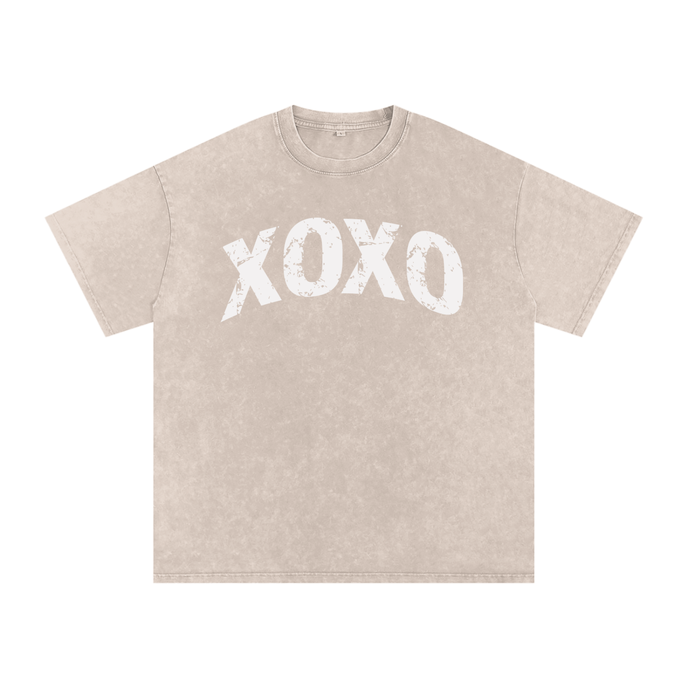 XOXO Vintage-Wash Oversized T-Shirt