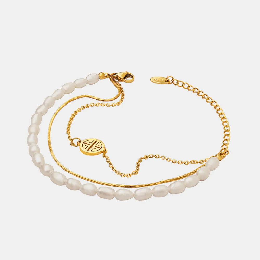 Three-Layer Freshwater Pearl Bracelet