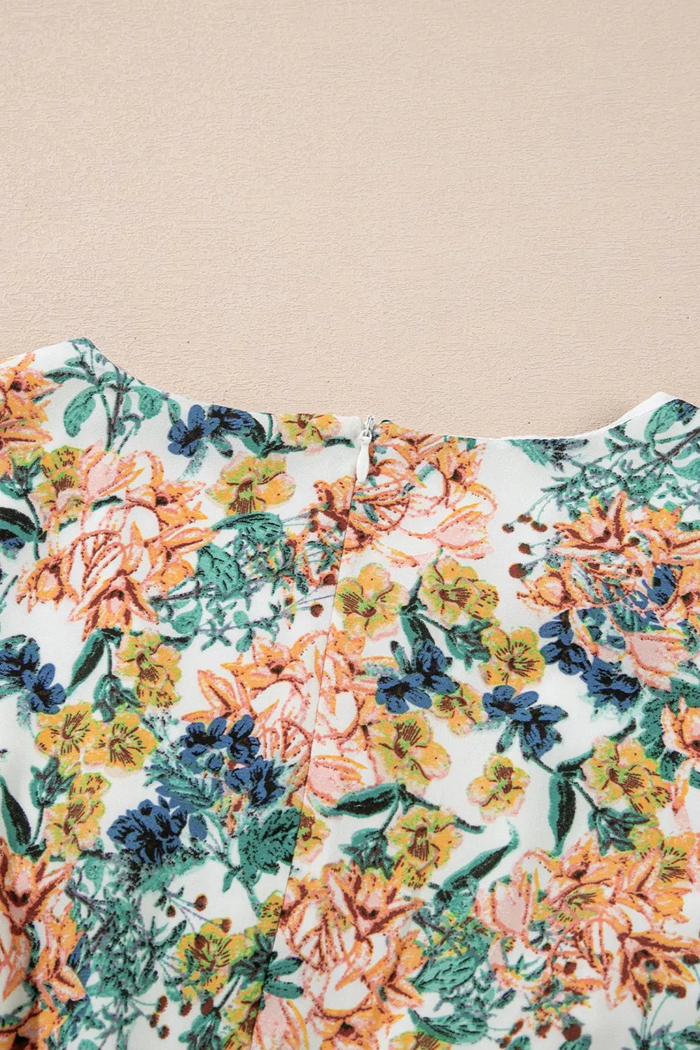 Floral Print Ruffle Hem Mini Dress