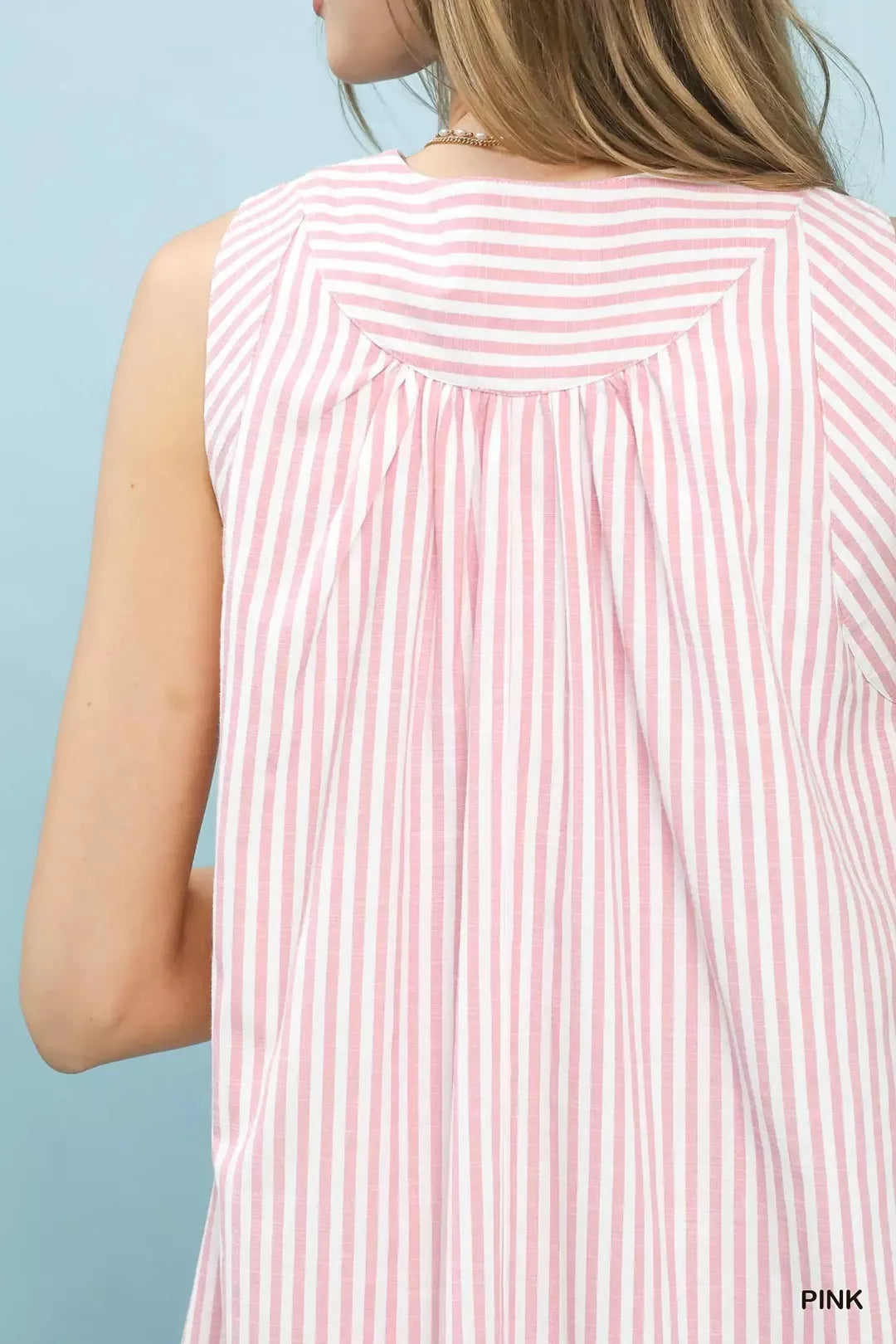 Sleeveless Stripe Mini Dress