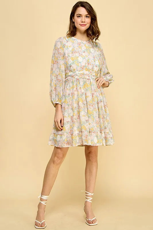 Chiffon Floral Print Dress