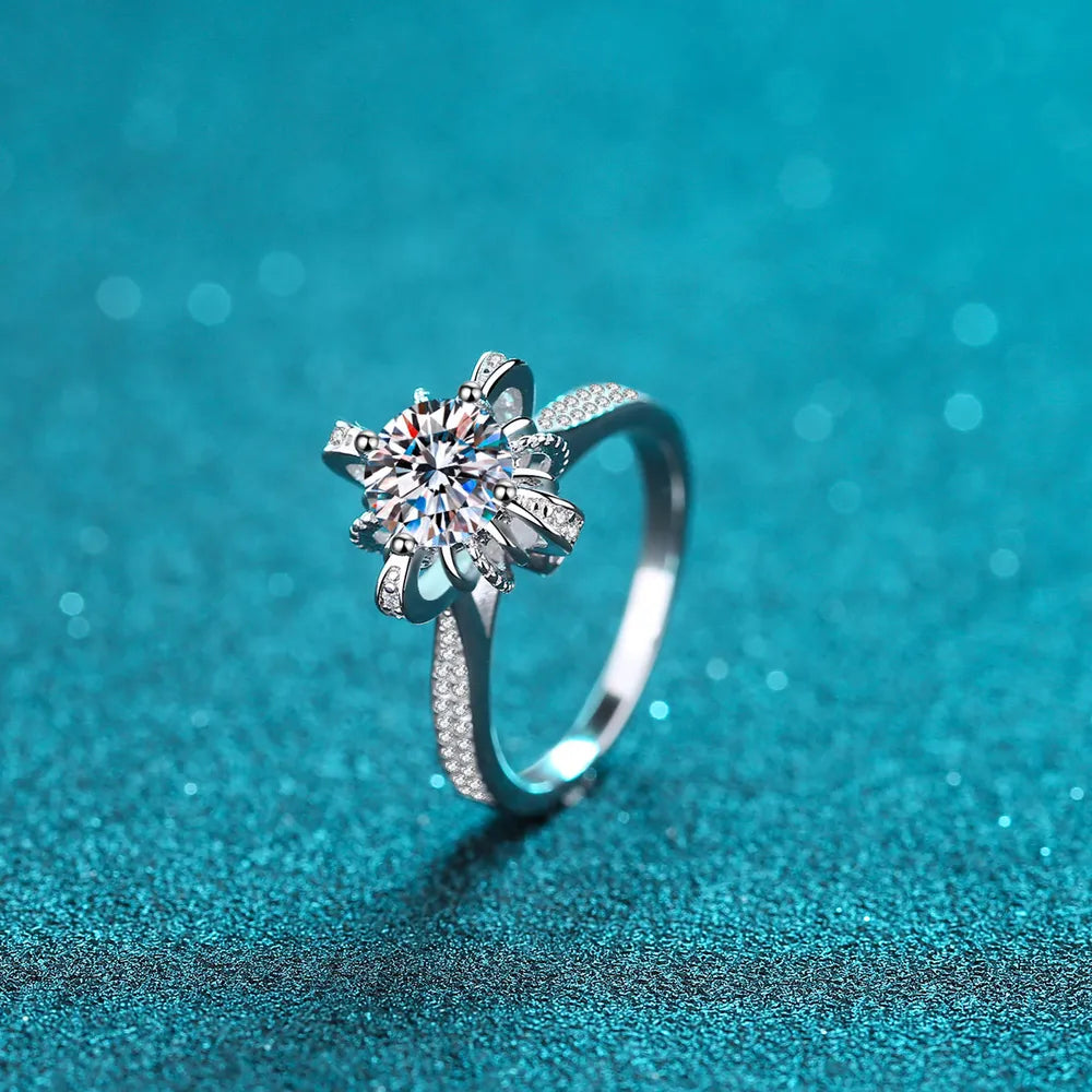1 Carat Moissanite High-Profile Ring