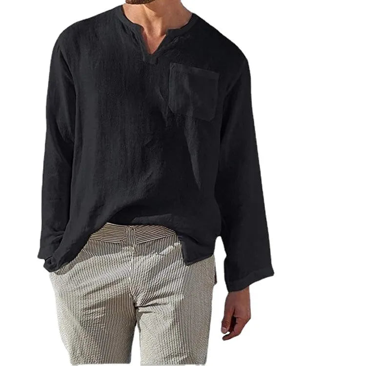 Men's Linen-Blend Shirt