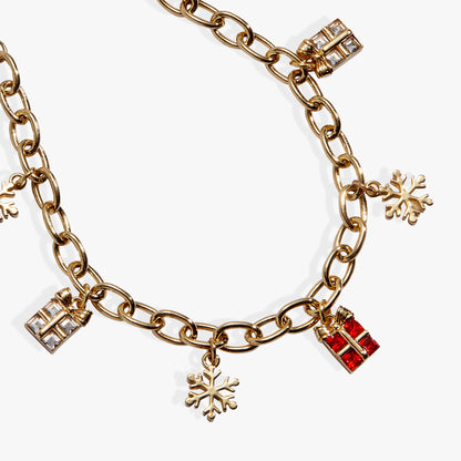 Snowflakes & Presents Multi Charm Bracelet