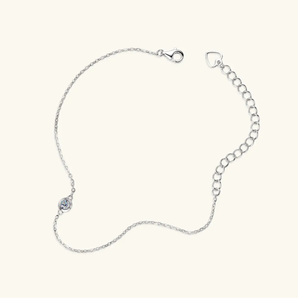 Delicate Moissanite Chain Bracelet