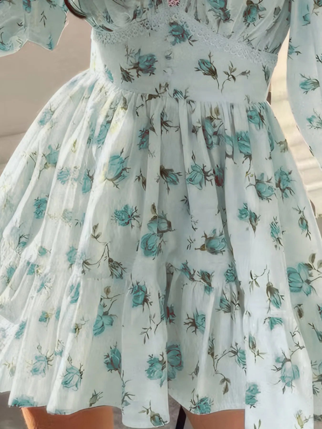 Flirty Floral Print Mini Dress
