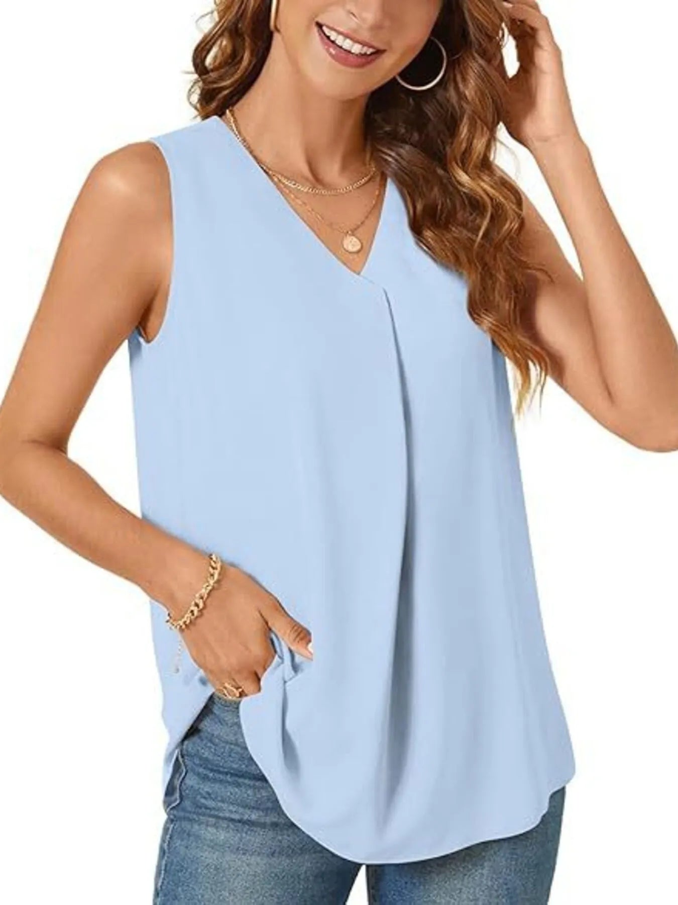 Women's V-Neck Sleeveless Tank