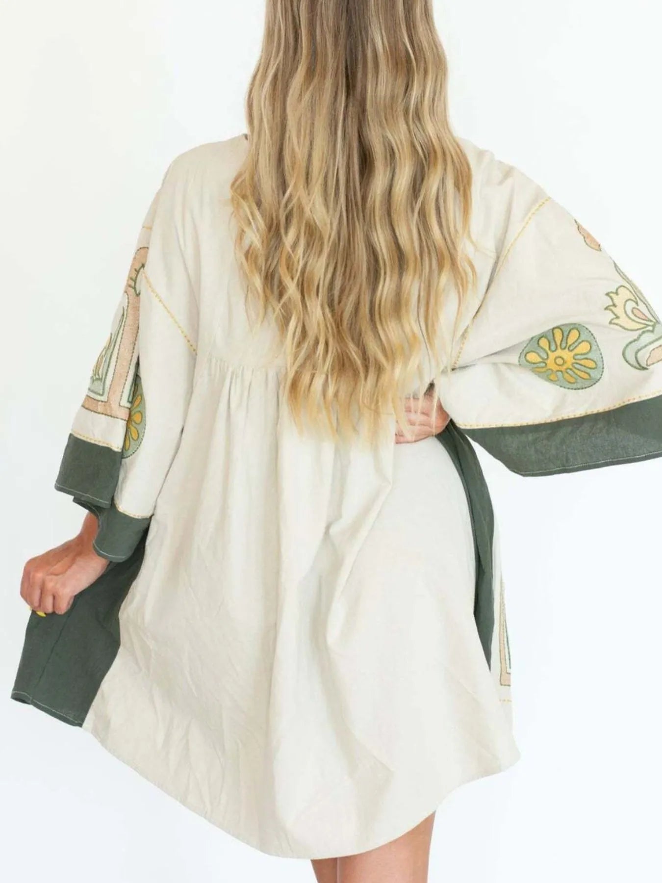 Boho Kimono Mini Dress