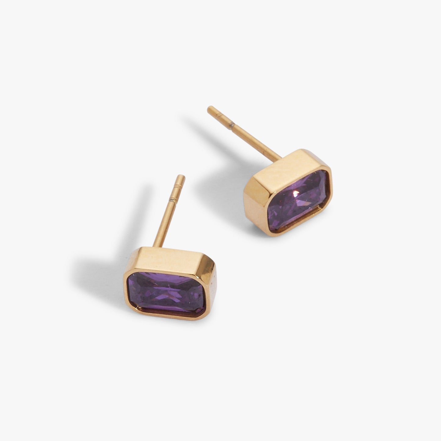 Amethyst February Birthstone Stud Earrings - Alex and Ani