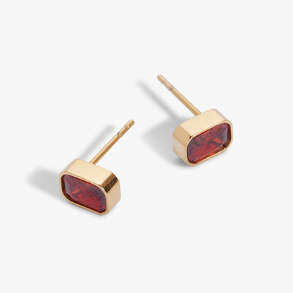 January Birthstone Stud Earrings - Alex and Ani - Side View
