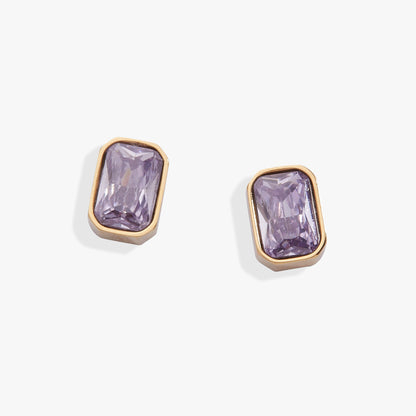 June Birthstone Stud Earrings - Alex and Ani - Front View