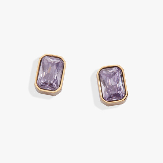 June Birthstone Stud Earrings - Alex and Ani - Front View